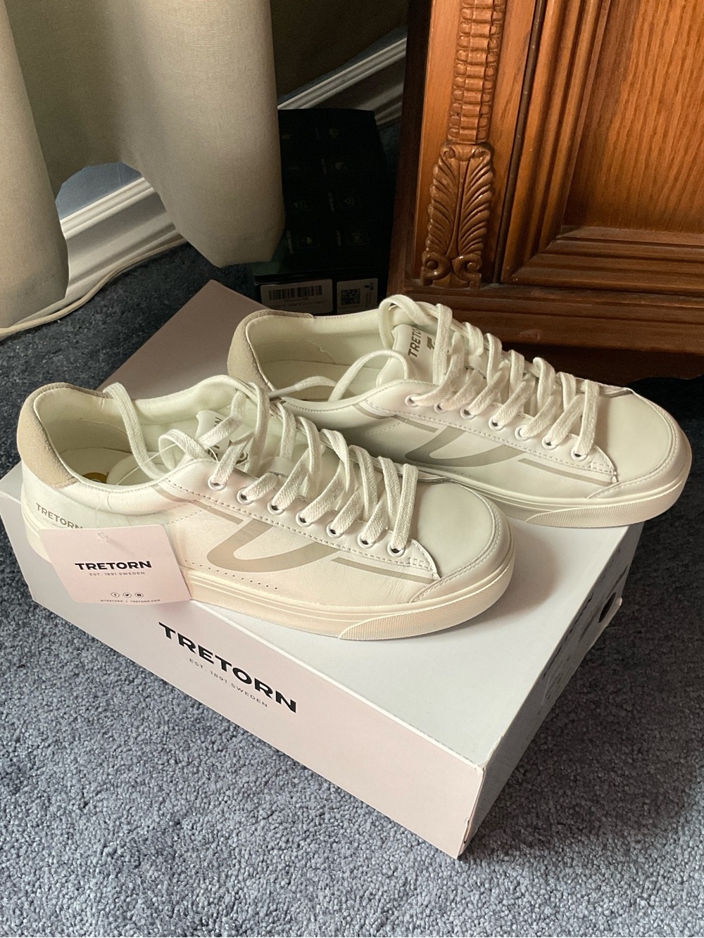 Tretorn white taupe Hopper Sneakers